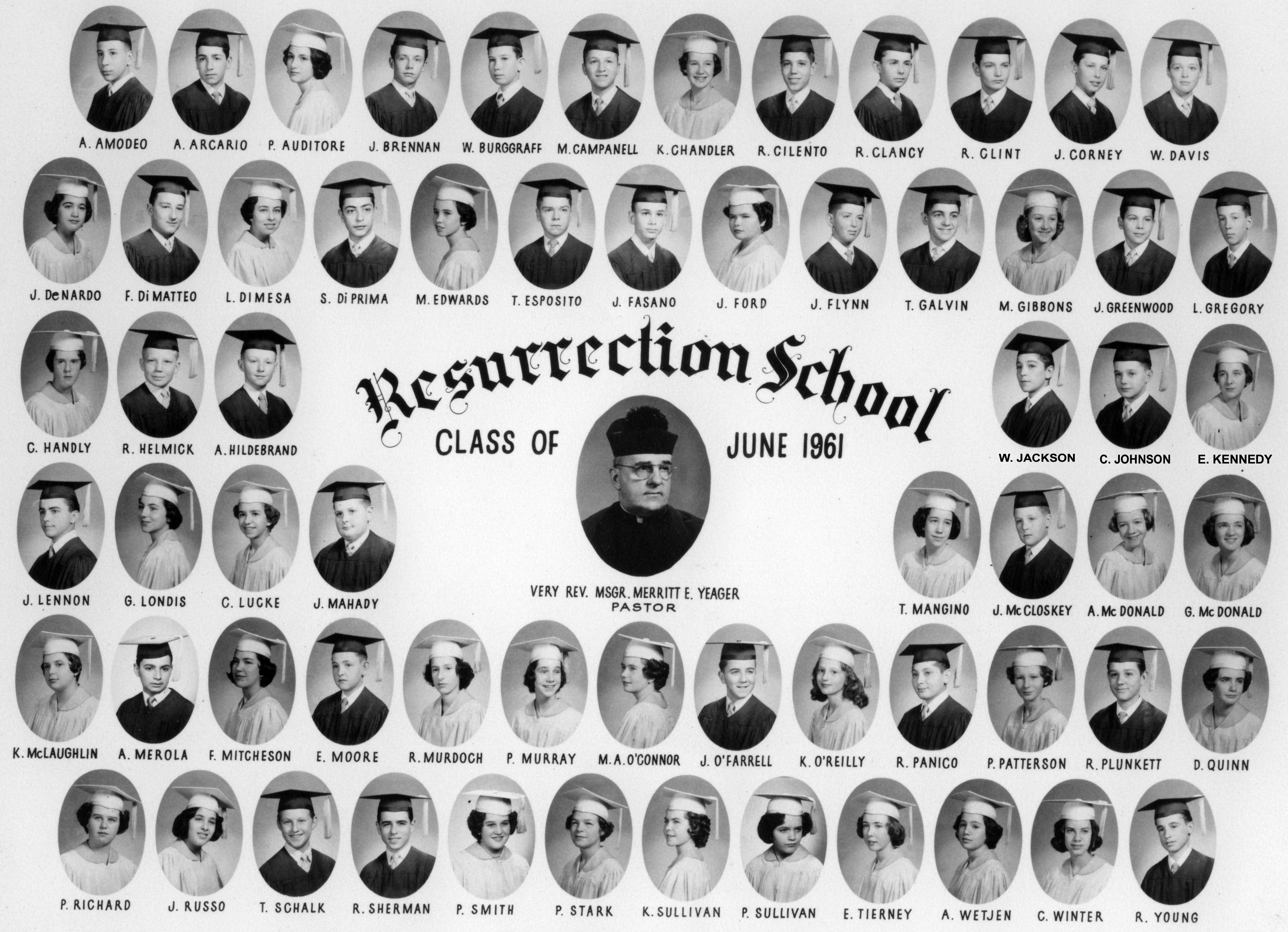 Enlarged
Resurrection Class of June 1961, Group B