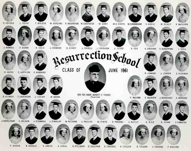 Enlarged
Resurrection Class of June 1961, Group A