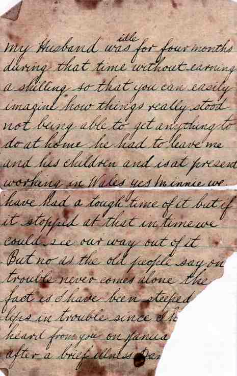 Elizabeth Healy's letter, Page 2